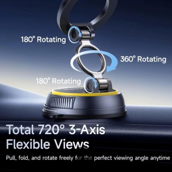 OS-Baseus PrimeTrip VC2 Flex Magnetic Car Mount Suction Cup Version Cosmic Black