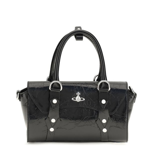 Bettina Mini Calfskin Crossbody - Black
