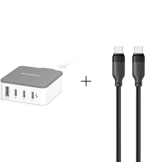 thecoopidea Mini Block GAN 45W PD Charging Station + Acefast C16-03 USB-C to USB-C Cable (1.2m)