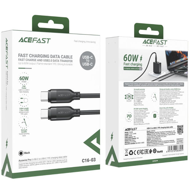 thecoopidea Mini Block GAN 45W PD Charging Station + Acefast C16-03 USB-C to USB-C Cable (1.2m)