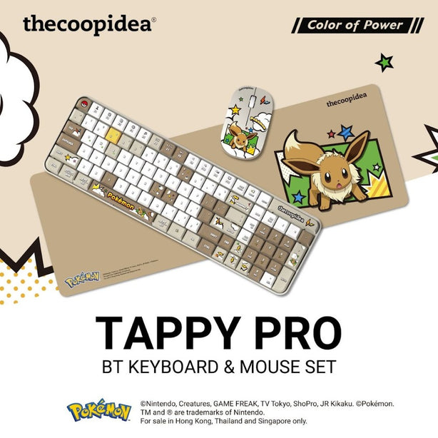 thecoopidea Pokemon TAPPY Pro Bluetooth & Wireless Keyboard & Mouse Set