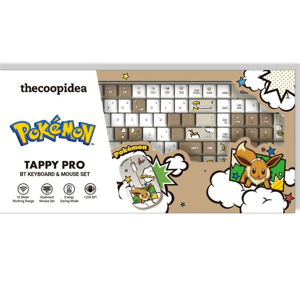 thecoopidea Pokemon TAPPY Pro Bluetooth & Wireless Keyboard & Mouse Set