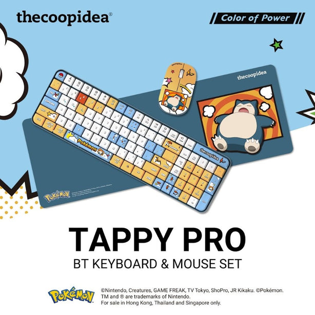 thecoopidea Pokemon TAPPY Pro Bluetooth & Wireless Keyboard & Mouse Set