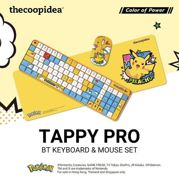 thecoopidea Pokemon TAPPY Pro Bluetooth & Wireless Keyboard & Mouse Set
