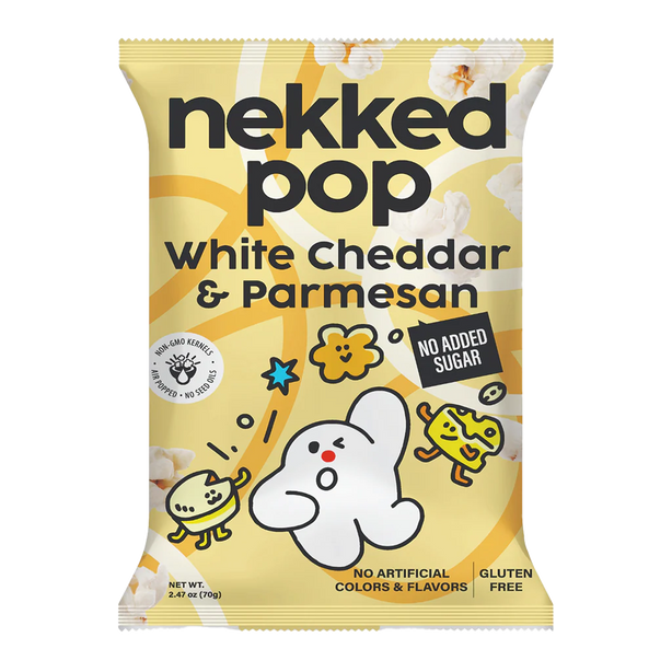 Nekked White Cheddar & Parmesan Popcorn 70g