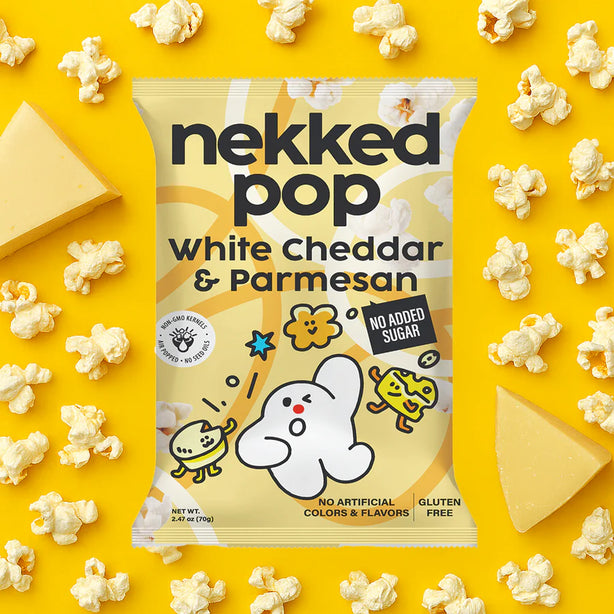 Nekked White Cheddar & Parmesan Popcorn 70g