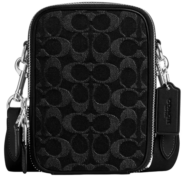 Coach Stanton Crossbody Bag In Signature Denim - Black CAJ44