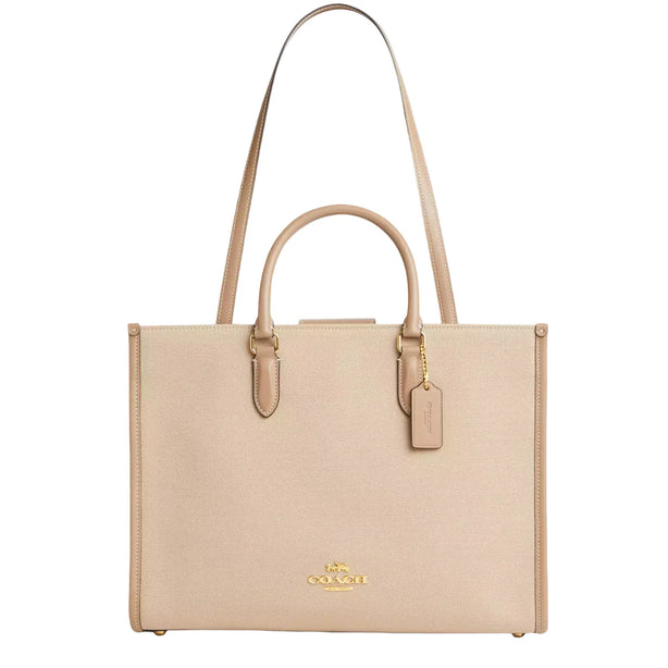 Coach Maggie Tote Bag In Colorblock - Dark Natural Multi CAK59