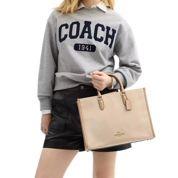Coach Maggie Tote Bag In Colorblock - Dark Natural Multi CAK59