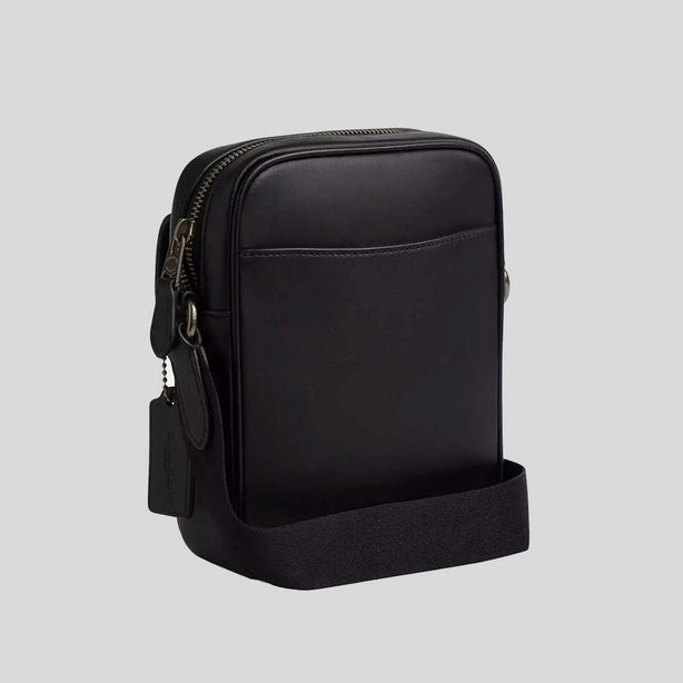 COACH Turnlock Crossbody Bag In Signature Canvas Charcoal/Black RS-CAJ30