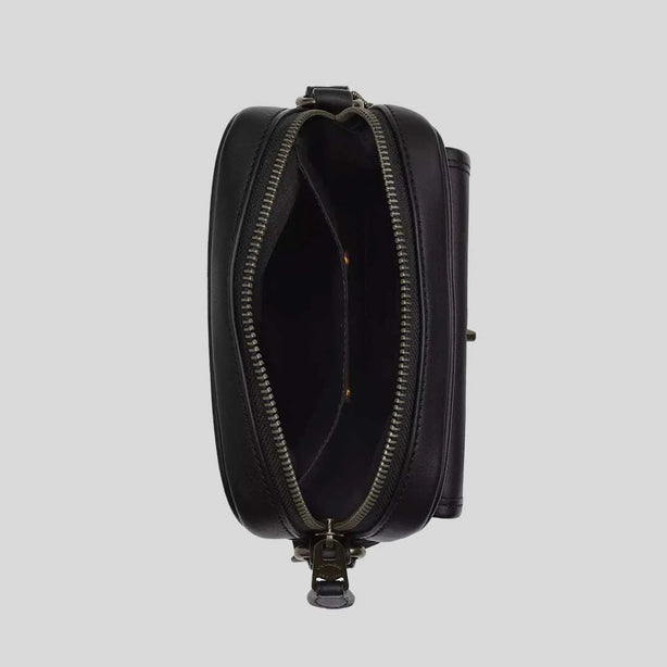 COACH Turnlock Crossbody Bag In Signature Canvas Charcoal/Black RS-CAJ30