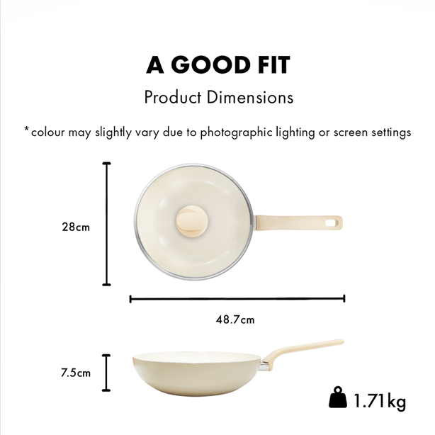 Greenpan Essence 28cm Wok with Lid