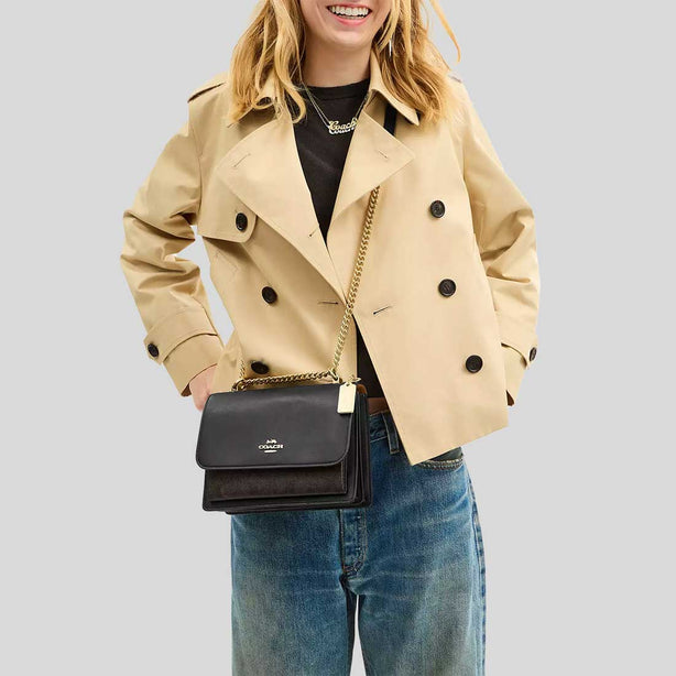 COACH Klare Crossbody Bag In Signature Canvas Walnut/Black RS-CV978