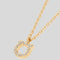 FERRAGAMO Crystals Necklace Gold Color RS-696654