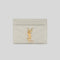 SAINT LAURENT YSL Cassandre Matelasse Card Case In Grain De Poudre Embossed Leather Crema Soft RS-423291