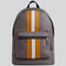 COACH West Backpack In Signature Canvas With Varsity Stripe Grey/Ochre/Chalk RS-CV922