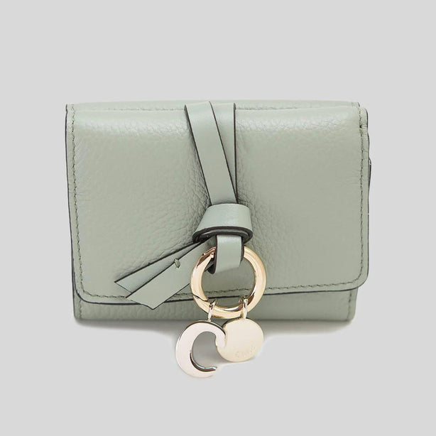CHLOE Alphabet Mini Trifold Wallet Sea Grass RS-CHC21WP946F57