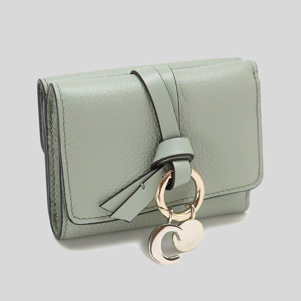 CHLOE Alphabet Mini Trifold Wallet Sea Grass RS-CHC21WP946F57