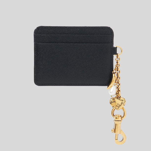CHLOE Charms Card Holder In Grained Leather Black RS-CH25AP977Q12001