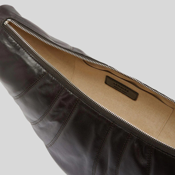 LEMAIRE Medium Croissant Bag Soft Nappa Leather Dark Chocolate RS-BG0001LL095