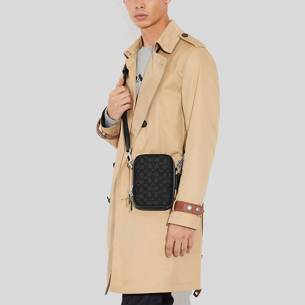 COACH Stanton Crossbody In Signature Jacquard Black RS-CH097