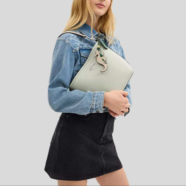 COACH City Bucket Bag With Seahorse Charm Light Pistachio/Sand RS-CBH75
