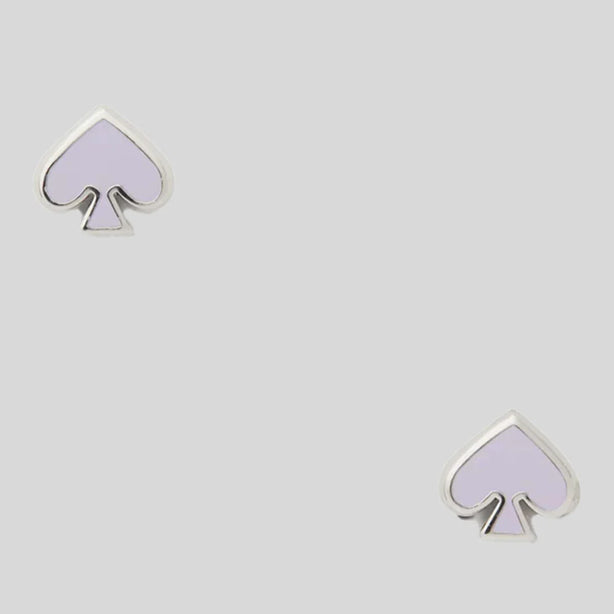 KATE SPADE Everyday Spade Enamel Studs Earrings Lilac RS-o0ru3069