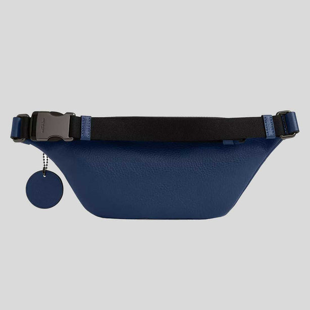 COACH Warren Mini Belt Bag With Baseball Print Deep Blue Multi RS-CAX43