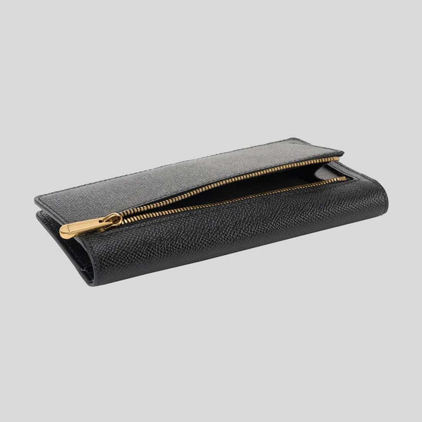 FERRAGAMO Gancini Continental Wallet Black RS-726510
