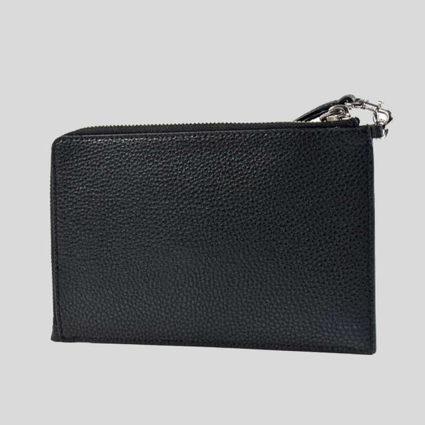 MARC JACOBS Pebble Leather Wristlet Wallet Black RS-4R3SCP028S02