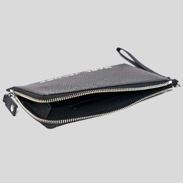 MARC JACOBS Pebble Leather Wristlet Wallet Black RS-4R3SCP028S02