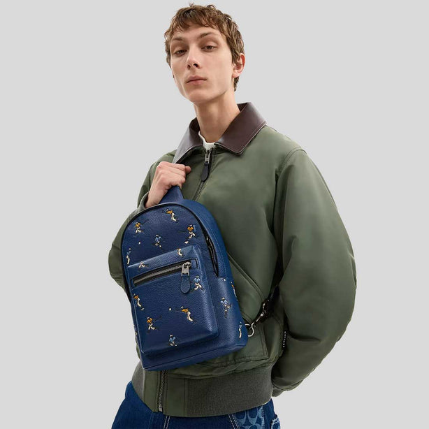 COACH West Pack With Baseball Print Deep Blue Multi RS-CAX48