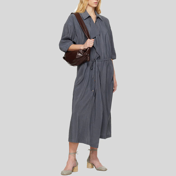 LEMAIRE Small Soft Croissant Bag Paper Leather Dark Chocolate RS-BG0092LL0028