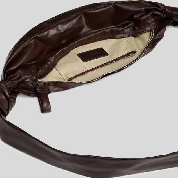 LEMAIRE Small Soft Croissant Bag Paper Leather Dark Chocolate RS-BG0092LL0028
