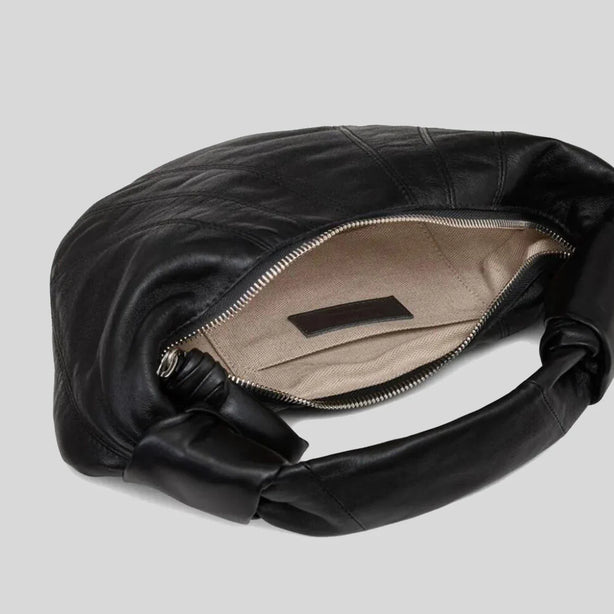 LEMAIRE Mini Fortune Croissant Bag Soft Nappa Leather Black RS-BG0125LL095