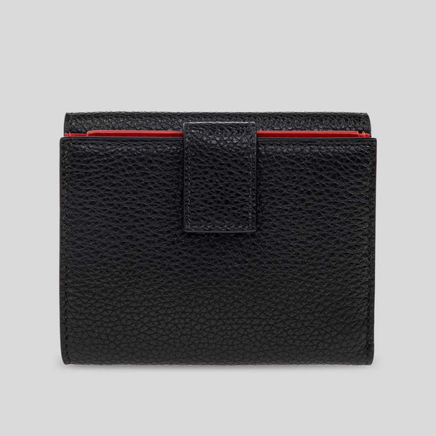 FERRAGAMO Gancini Compact Wallet Black RS-785777