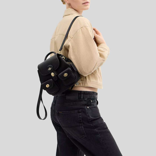 COACH Hadley Backpack Black RS-CBH09