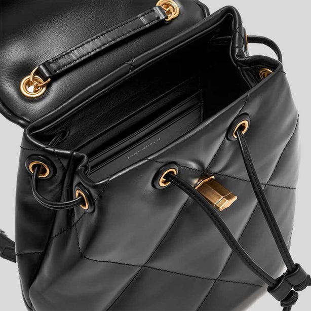 TORY BURCH Kira Diamond Quilt Mini Backpack Black RS-170485