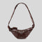 LEMAIRE Small Croissant Bag Coated Cotton Chocolate Fondant RS-BG0003LF1329
