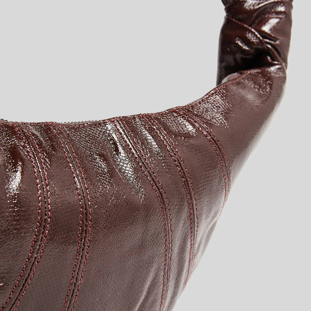LEMAIRE Small Croissant Bag Coated Cotton Chocolate Fondant RS-BG0003LF1329