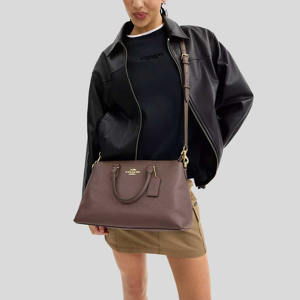 COACH Georgia Satchel Bag Dark Stone RS-CR156