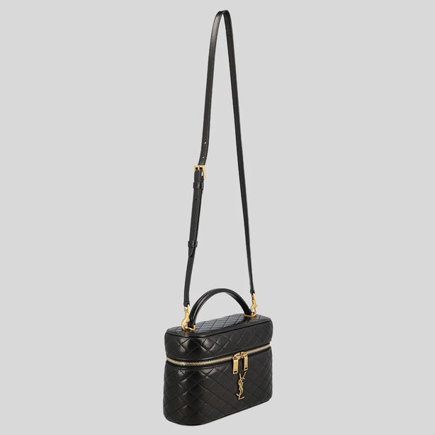 SAINT LAURENT YSL Gaby Vanity Bag In Lambskin Black RS-7667311EL07