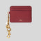 CHLOE Charms Card Holder In Grained Leather Brunet Red RS-CH25AP977Q12622