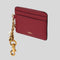 CHLOE Charms Card Holder In Grained Leather Brunet Red RS-CH25AP977Q12622