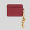 CHLOE Charms Card Holder In Grained Leather Brunet Red RS-CH25AP977Q12622