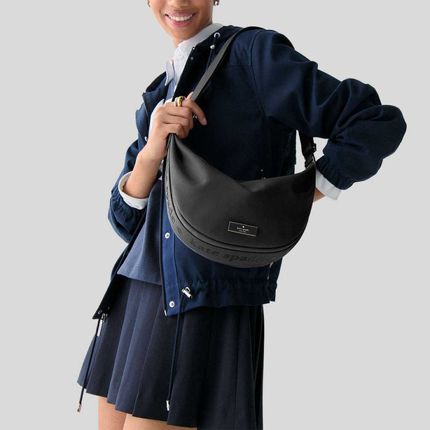 KATE SPADE Carter Nylon Medium Sling Bag Black RS-KL966
