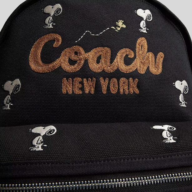 COACH Coach X Peanuts Snoopy Cargo Backpack Black Multi RS-CBF69