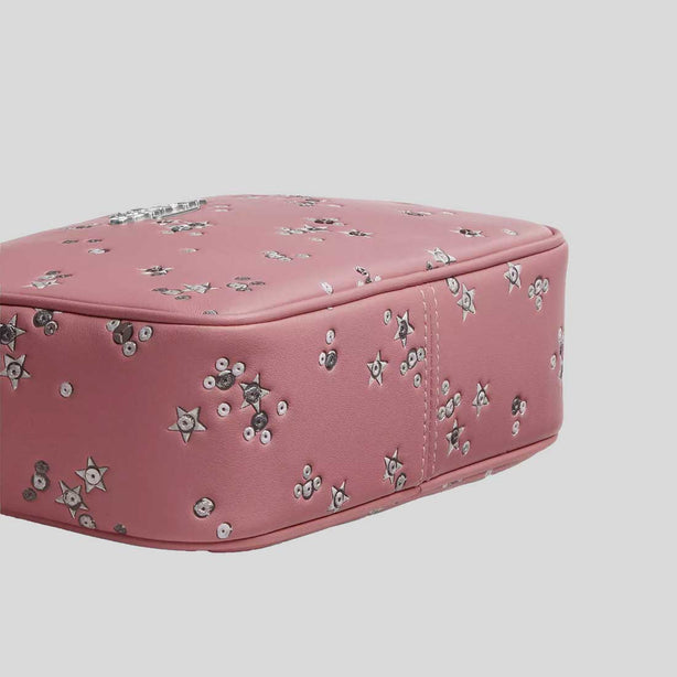 COACH Mini Jamie Camera Bag With Star Print Silver/Dusty Pink Multi RS-CCI73