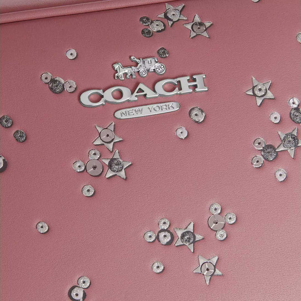 COACH Mini Jamie Camera Bag With Star Print Silver/Dusty Pink Multi RS-CCI73