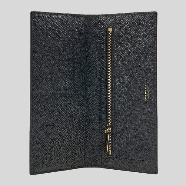FERRAGAMO Gancini Organizer Wallet Black RS-0775653